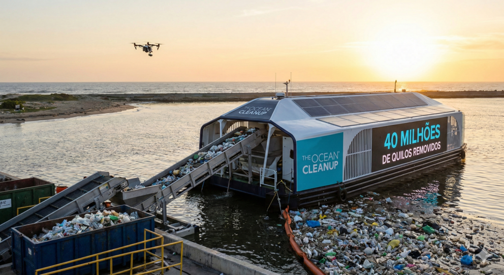 The Ocean Cleanup Remove Mais de 40 Milhões de Quilos de Plástico dos Oceanos