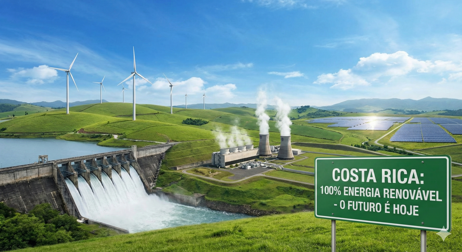 Costa Rica Alcança 100% de Eletricidade Renovável