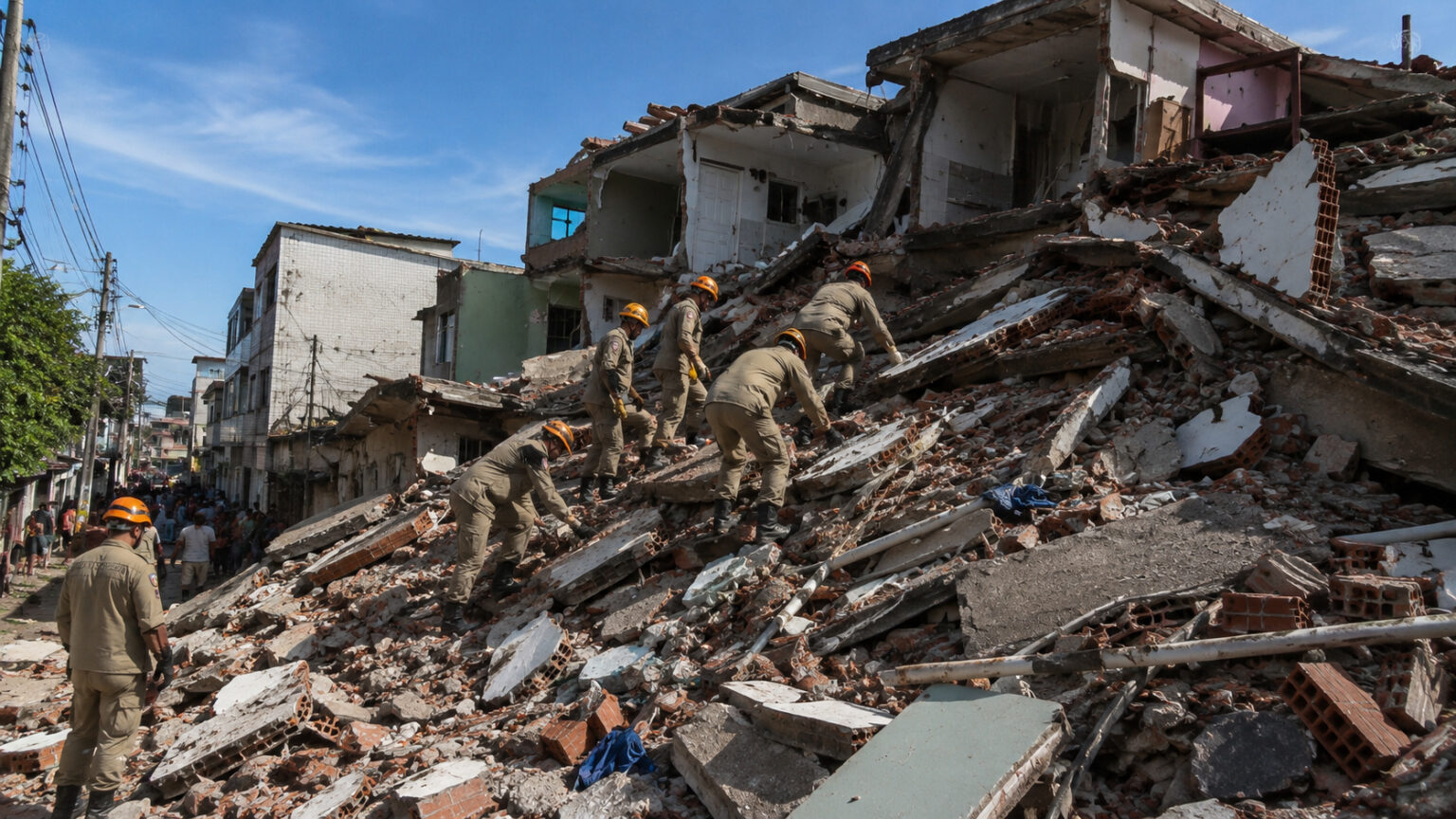 uma-manha-de-medo-no-rio:-casa-de-tres-andares-cai-na-ilha-do-governador-e-deixa-duas-criancas-mortas