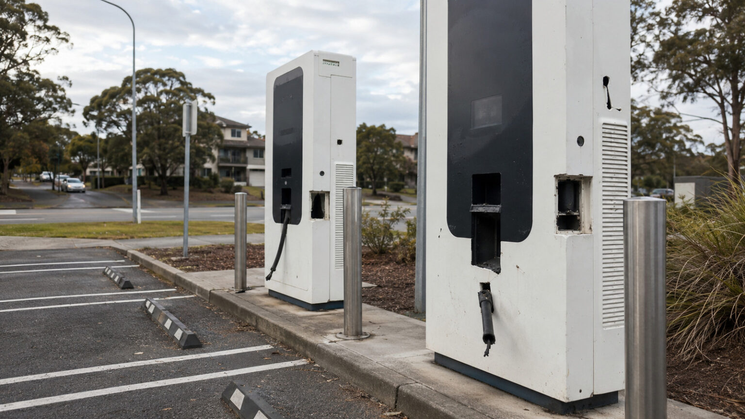 pais-vive-onda-de-furtos-de-fios-de-cobre-em-estacoes-de-recarga-de-carros-eletricos,-criminosos-cortam-cabos-por-metal-de-us$-30-e-deixam-motoristas-sem-carregamento