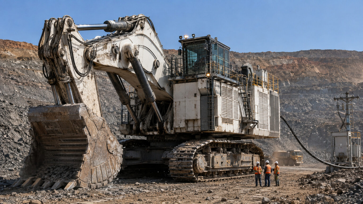 feito-inedito-na-india:-uma-colossal-escavadeira-de-650-toneladas-e-quase-3.000-cv-e-transformada-em-100%-eletrica-em-feito-marca-nova-fase-da-mineracao-pesada