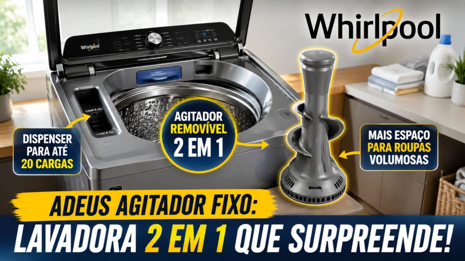 adeus-maquina-de-lavar-com-agitador-fixo:-whirlpool-surpreende-e-lanca-versao-2-em-1-que-remove-a-peca-central-para-liberar-espaco,-armazena-detergente-para-ate-20-cargas,-traz-torneira-e-escova-dentro-da-propria-lavadora-e-permite-criar-ate-36-ciclos-per