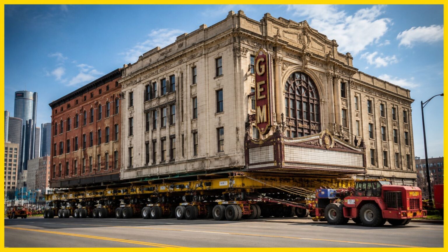 em-vez-de-demolir-teatro-historico-de-2.750-toneladas-para-abrir-espaco-a-um-novo-estadio,-engenheiros-colocaram-o-edificio-inteiro-sobre-72-plataformas-com-rodas,-moveram-a-estrutura-por-563-metros-entre-as-ruas-de-detroit-e-preservaram-saloes,-palco-e-f