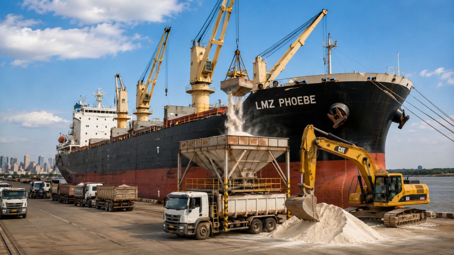 navio-fabricado-na-china-cruza-o-atlantico-e-descarrega-quase-10-mil-toneladas-de-fertilizante-em-porto-alegre,-marcando-a-volta-dos-gigantes-ao-guaiba