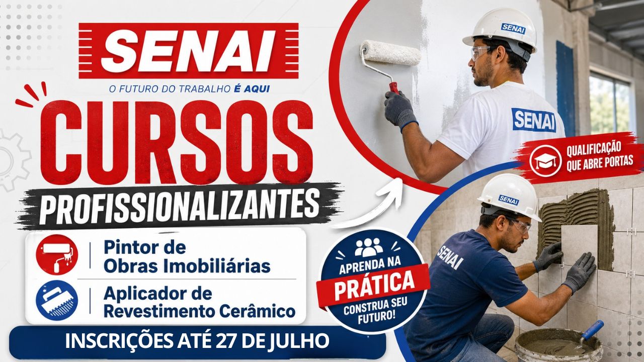 senai-abre-vagas-em-cursos-gratuitos-de-pintura-e-revestimento-ceramico-com-160-horas-de-qualificacao-para-quem-busca-oportunidade-na-construcao-civil-no-ceara