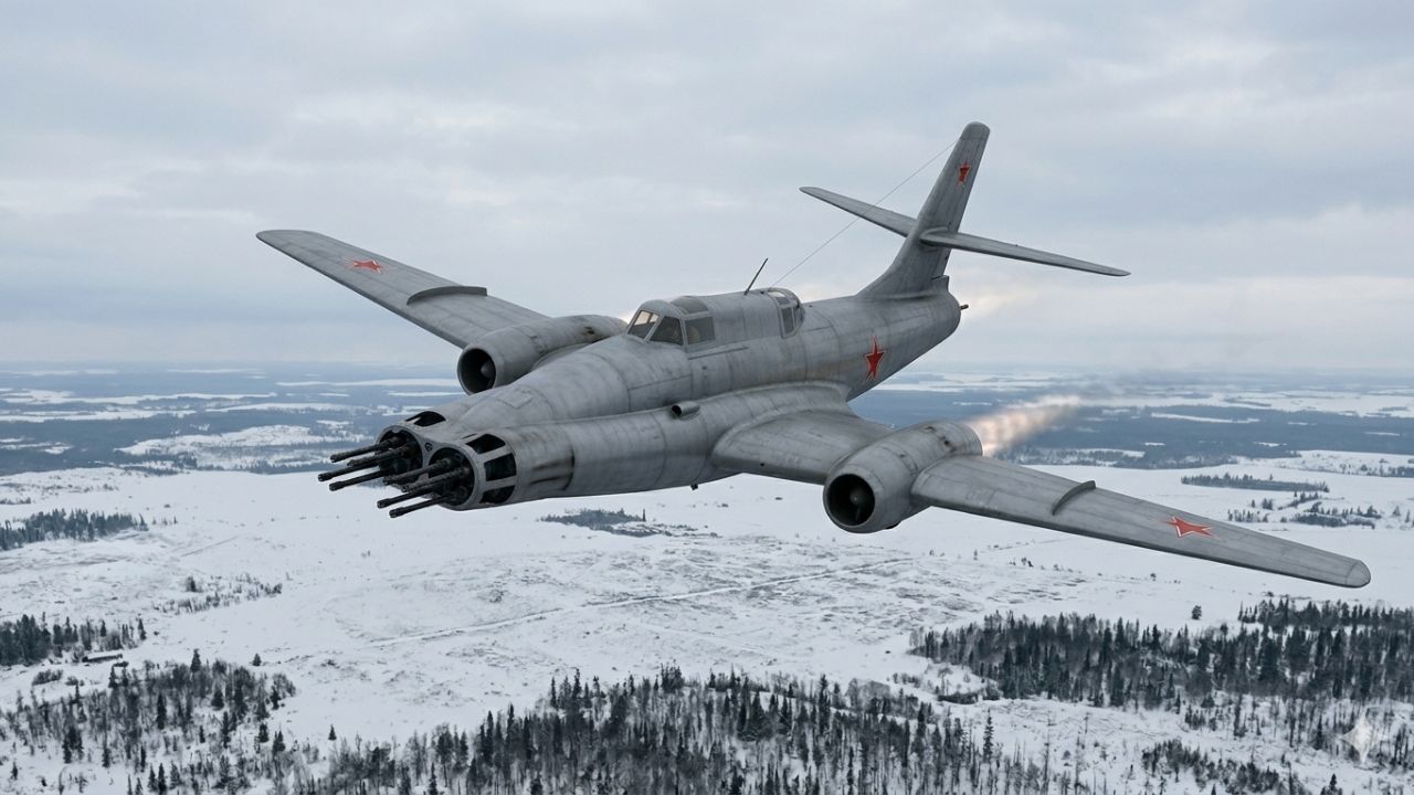 o-aviao-sovietico-il-40-tinha-seis-canhoes-de-23-mm-mais-poderosos-que-qualquer-caca-da-epoca,-mas-acabou-cancelado-porque,-quando-os-pilotos-disparavam-todos-os-canhoes-ao-mesmo-tempo,-os-motores-apagavam-no-ar