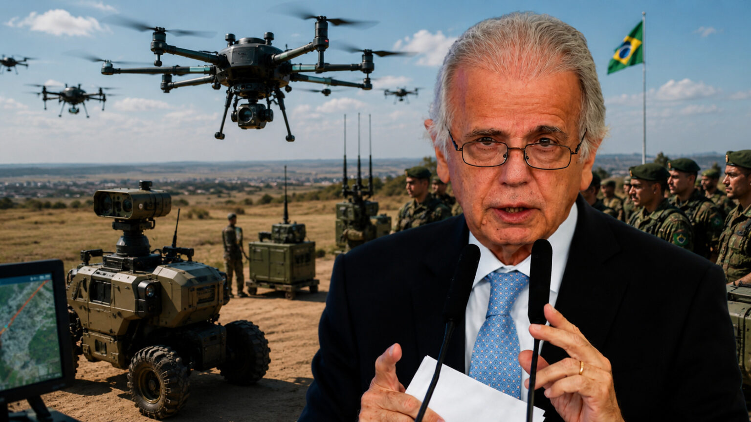 o-ministro-da-defesa-afirmou-que-o-brasil-“esta-sem-defesa”,-admitiu-vulnerabilidades-militares-preocupantes-e-acompanhou-testes-com-drones-e-novas-tecnologias-que-o-exercito-quer-usar-contra-ameacas-nas-fronteiras