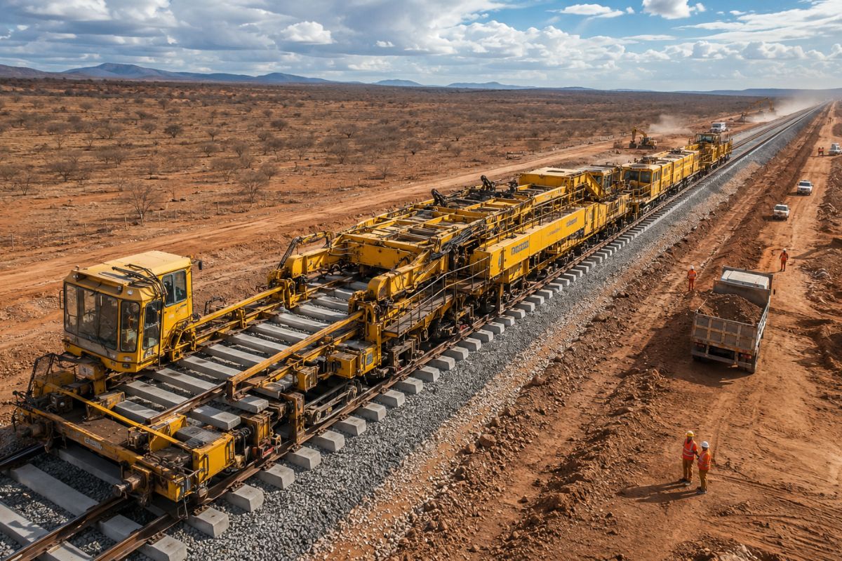 depois-de-20-anos-de-obra-emperrada-no-sertao,-5.500-trabalhadores-e-mais-de-400-maquinas-assentaram-dormente-e-trilho-ate-fechar-de-uma-vez-101-quilometros-de-ferrovia-entre-acopiara-e-quixeramobim,-no-ceara