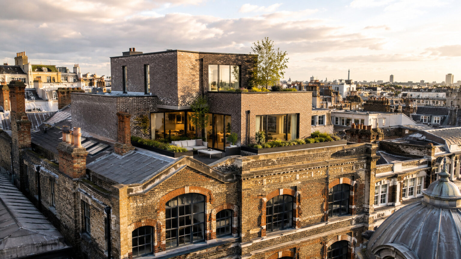 sem-encontrar-terreno-livre-no-centro-de-londres,-arquitetos-apoiaram-uma-casa-de-dois-andares-sobre-armazem-do-seculo-xix,-esconderam-parte-da-construcao-atras-dos-telhados-de-covent-garden-e-transformaram-uma-cobertura-comercial-em-nova-area-urbana-prem