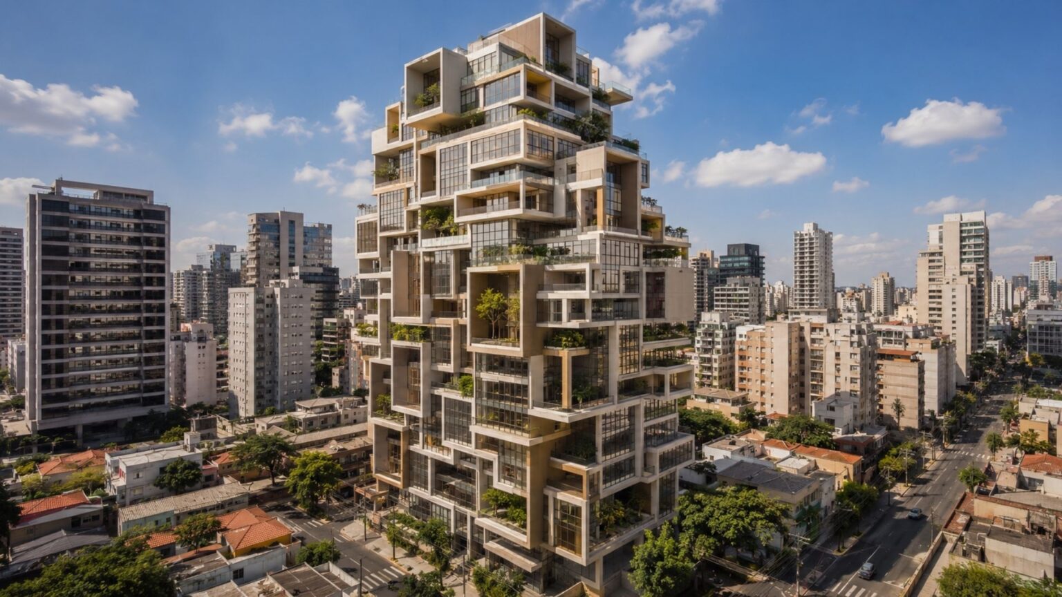 para-fugir-do-escritorio-de-laje-unica,-arquitetos-ergueram-em-sao-paulo,-um-predio-pixelado-de-21-andares-com-volumes-que-saltam-da-fachada-formando-varandas-de-pe-direito-duplo,-escritorios-em-triplex-e-jardineiras-que-vao-receber-arvores-de-grande-port