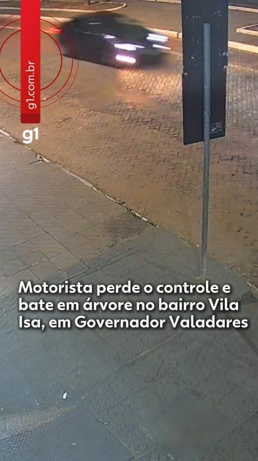 cameras-flagram-motorista-perdendo-o-controle-e-atingindo-arvore-em-governador-valadares;-video-|-g1