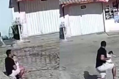 viatura-quase-atinge-homem-com-bebe-durante-perseguicao-em-al;-video